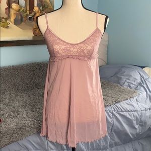 Lilac babydoll with lace top Victoria’s Secret